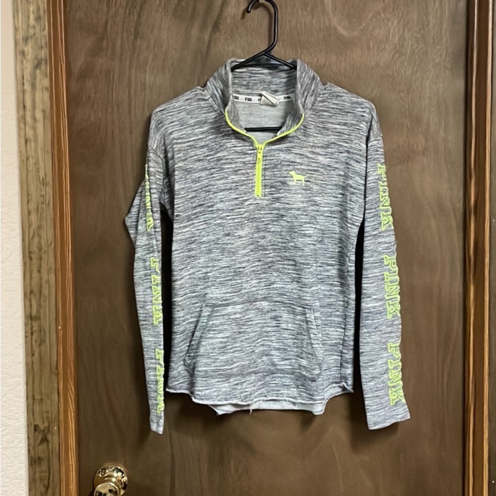 Victorias Secret‎ Pink Quarter Zip Sweatshirt Extra Small